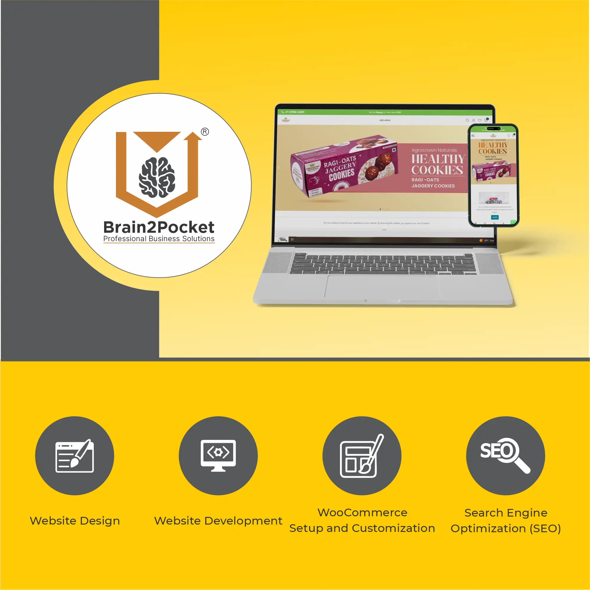 Brain2Pocket Empowering AgroCrown Naturals with Digital Excellence
